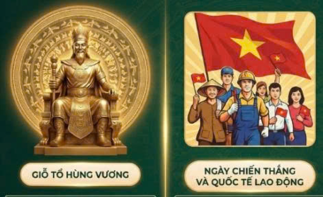 THÔNG BÁO LỊCH NGHỈ GIỖ TỔ HÙNG VƯƠNG, NGÀY CHIẾN THẮNG 30/4 VÀ NGÀY QUỐC TẾ LAO ĐỘNG 01/5 NĂM 2026