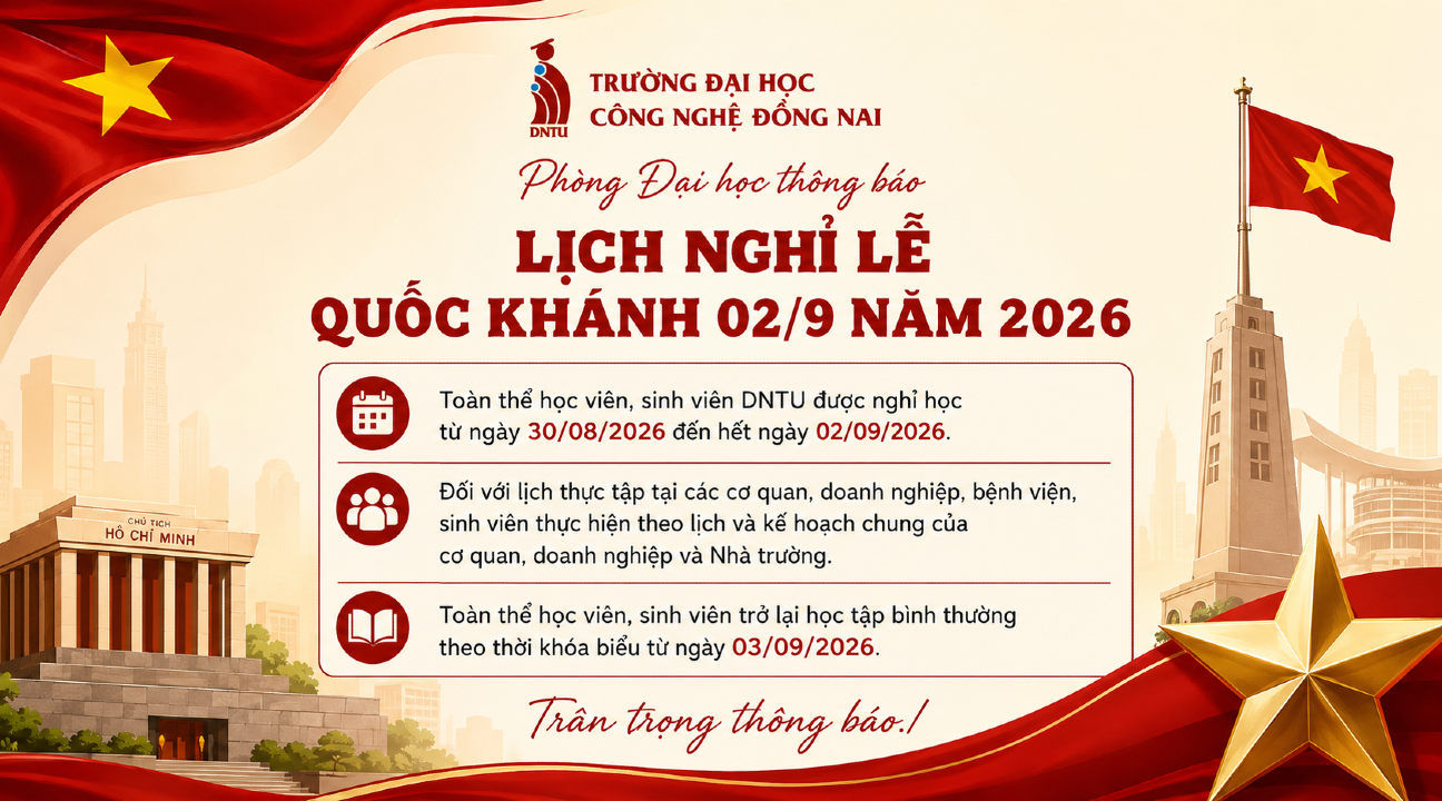 THÔNG BÁO LỊCH NGHỈ LỄ QUỐC KHÁNH 02/09 NĂM 2026